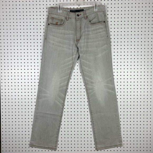 Rocawear‎ Gray Y2K Baggy Jeans 32x32 Stitched Skater Streetwear Honeycomb 90s - Picture 4 of 7